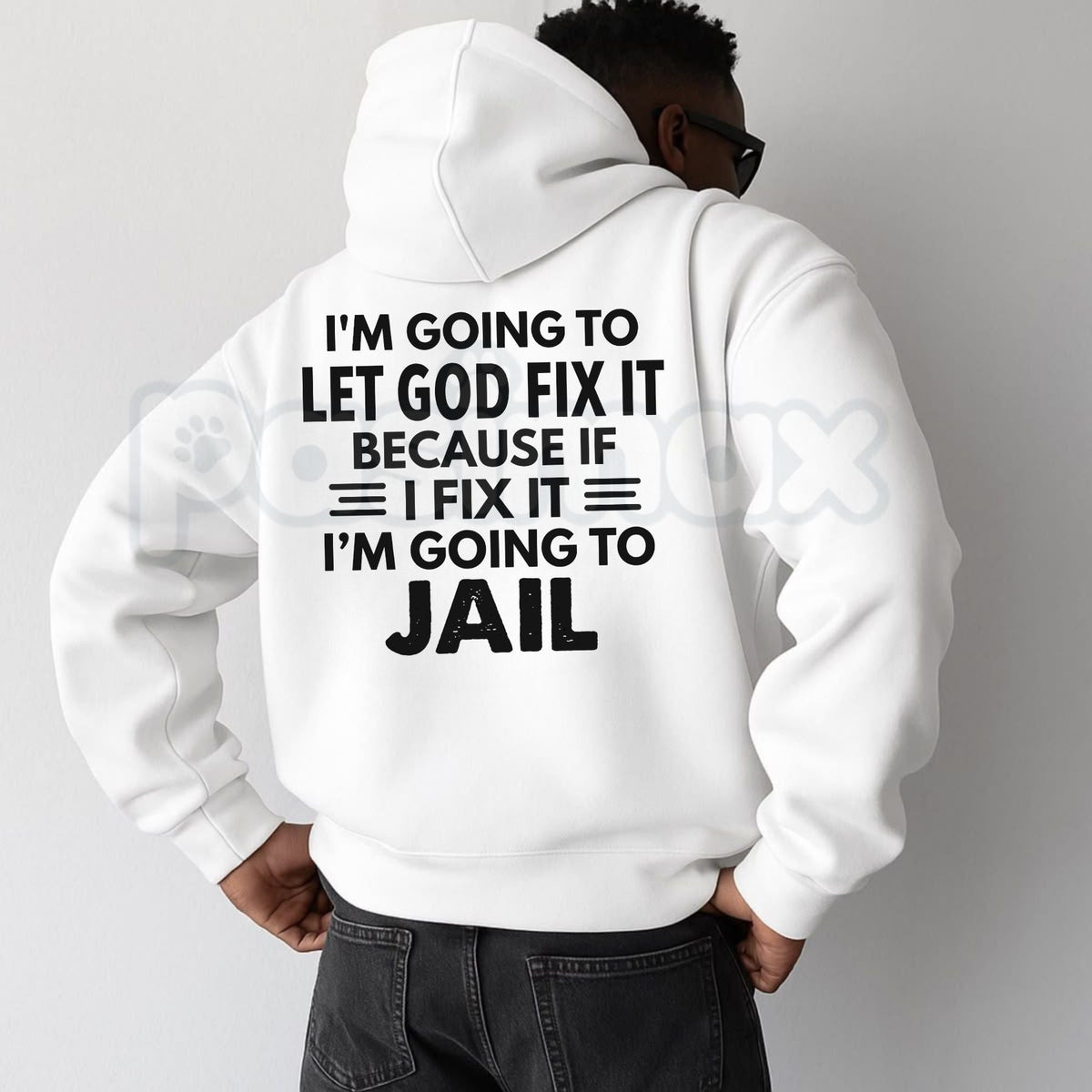Let God Fix It Quote Hoodie – Vintage Christian Faith Graphic Pullover, Inspirational Religious Sweatshirt, Unisex Heavy Blend