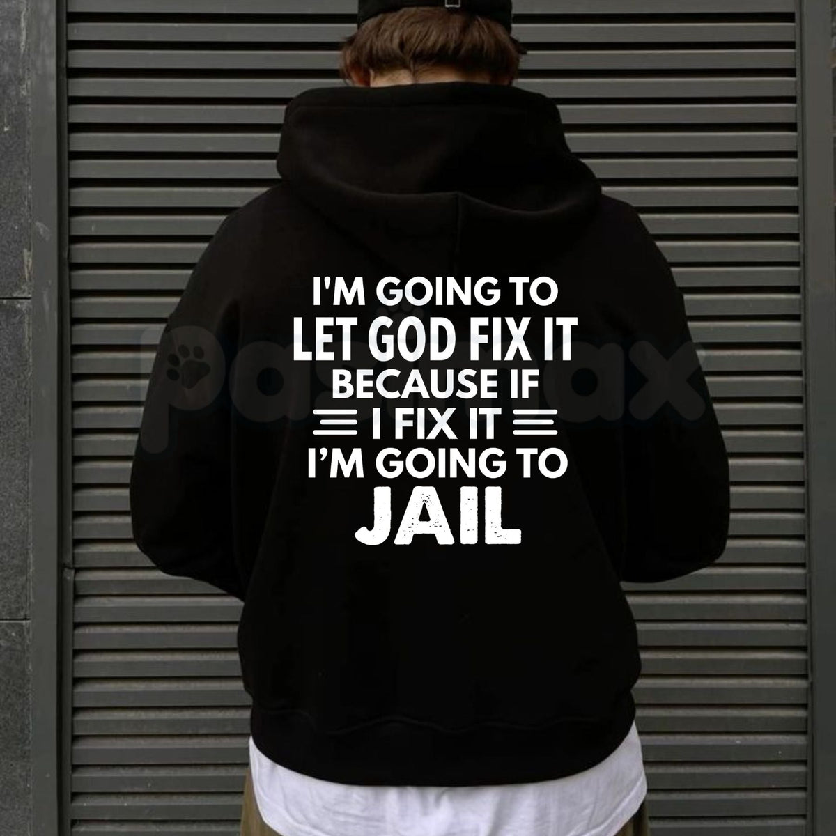 Let God Fix It Quote Hoodie – Vintage Christian Faith Graphic Pullover, Inspirational Religious Sweatshirt, Unisex Heavy Blend
