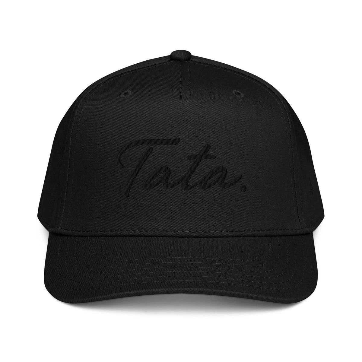 Tata 5 Panel Cap Black Embroidery | Ljiljan