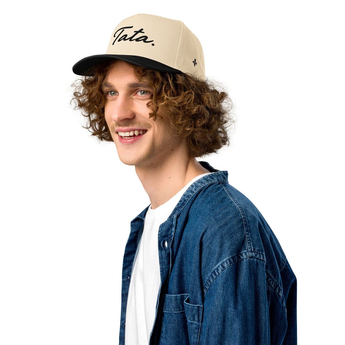 Tata 5 Panel Cap Black Embroidery | Ljiljan