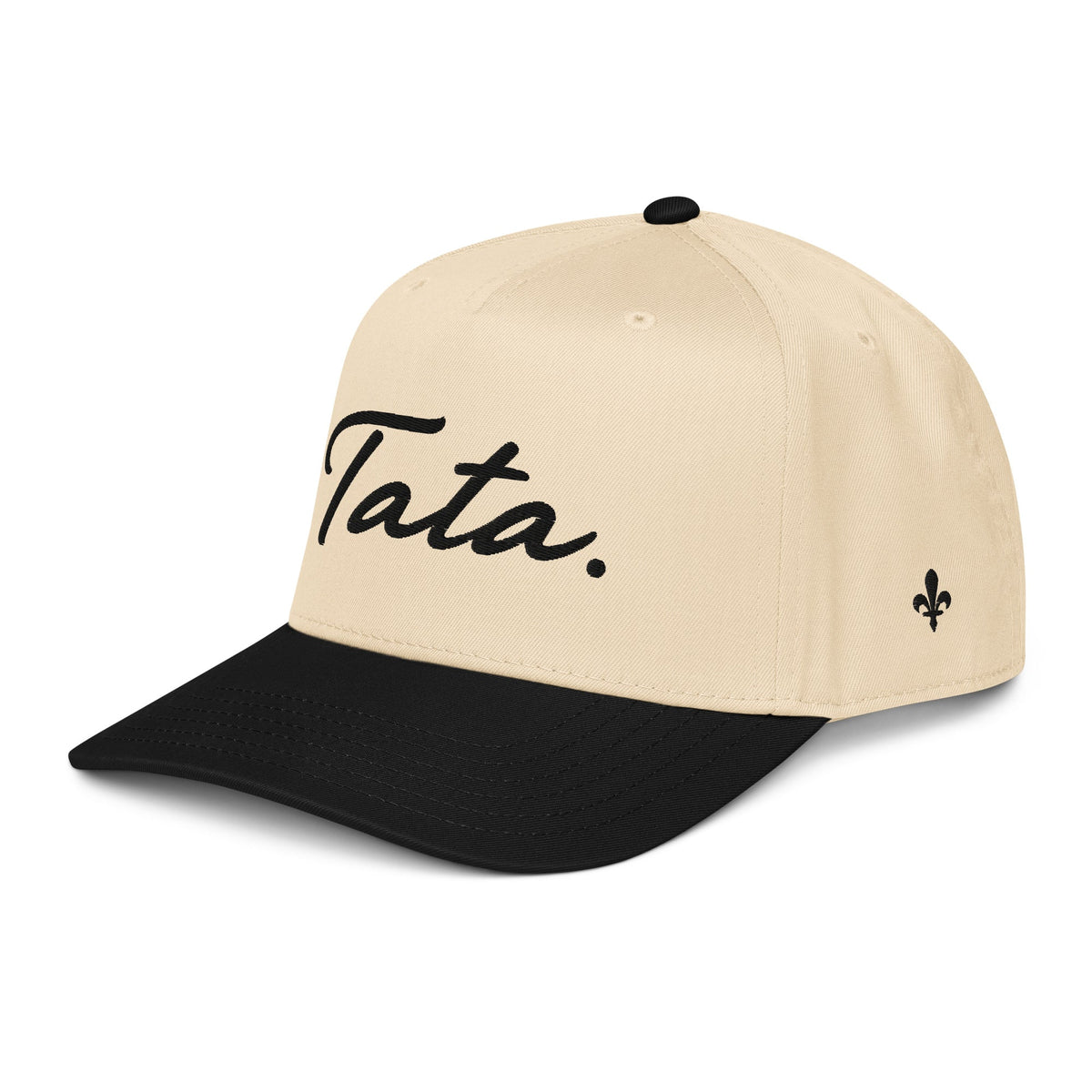 Tata 5 Panel Cap Black Embroidery | Ljiljan