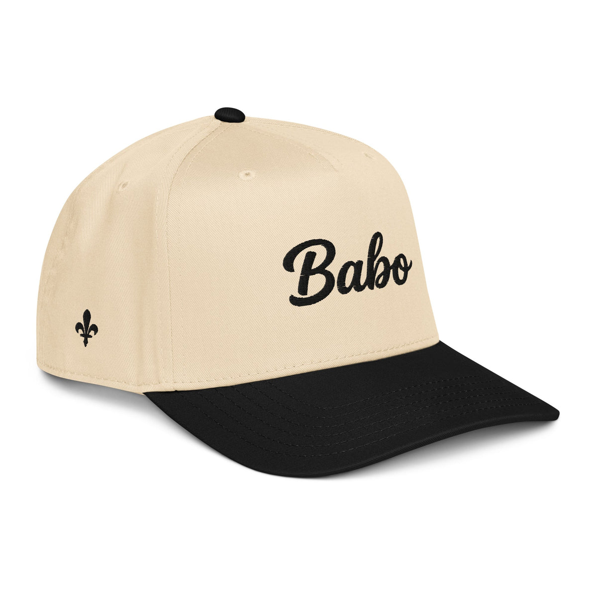 Babo Mid-Profile Baseball Cap Black Embroidery | Ljiljan