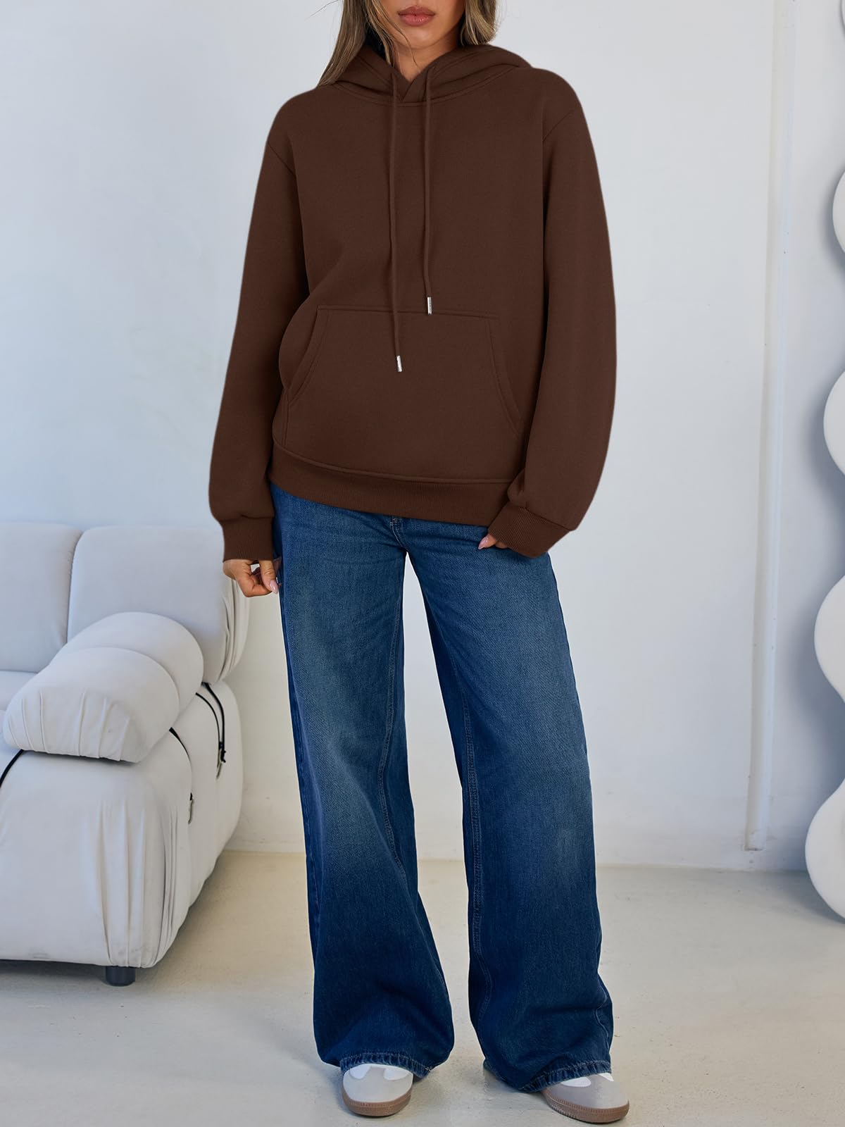 Women's Winter Fleece Sherpa Lined Hoodie - Warm Pullover Sweatshirt