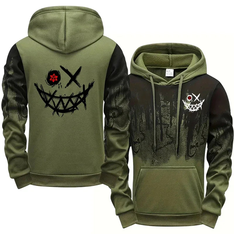 Men Single Piece Sweatshirts Sweatpants Versatile Men's Tracksuit Casual Comfort Fashion Daily Sports Simple Splashed Ink Hoodie