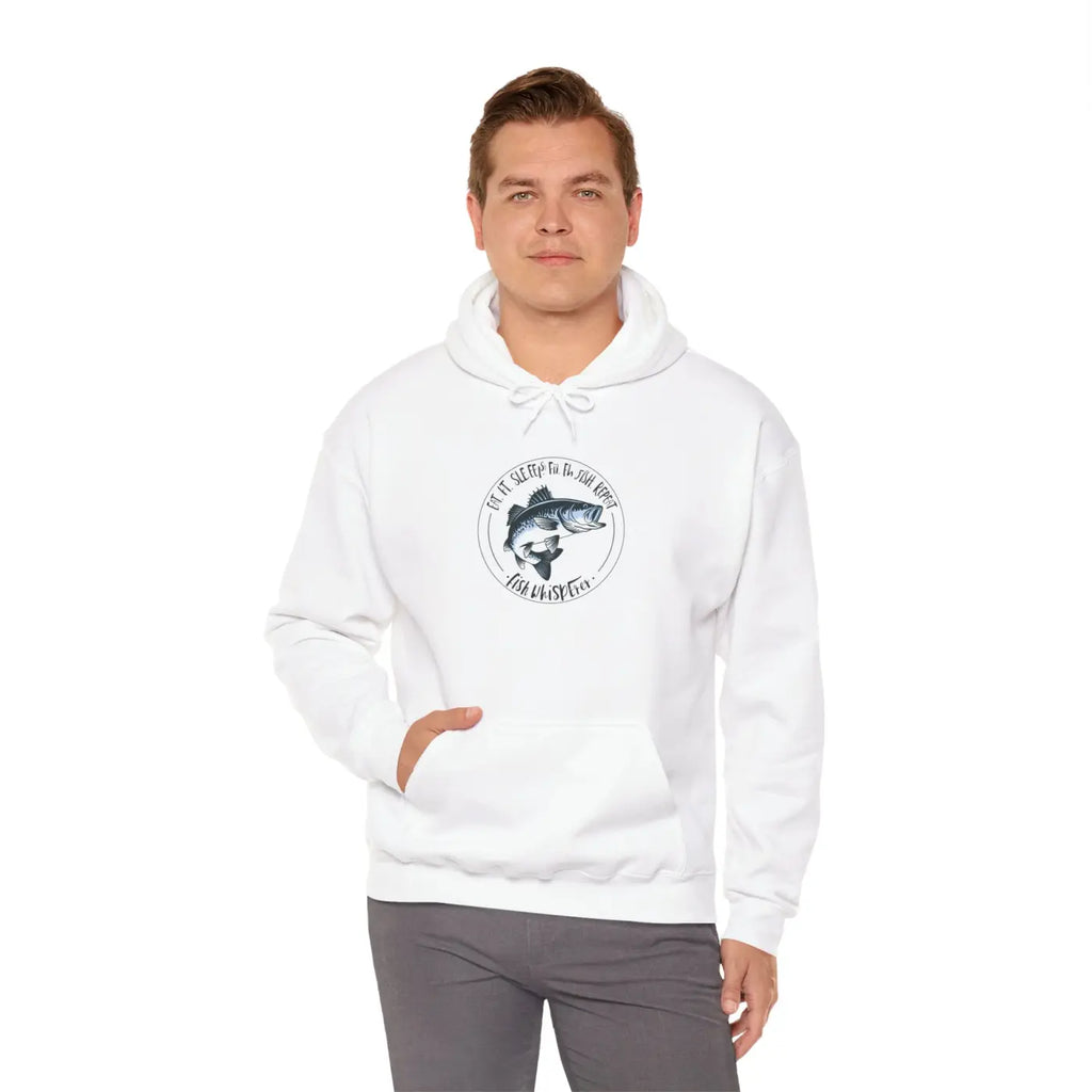 DipaliZ Eat Sleep Fish Heavy Blend Hoodie Lake Theme