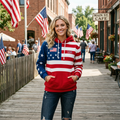 USA Patriot Red White & Blue Hoodie